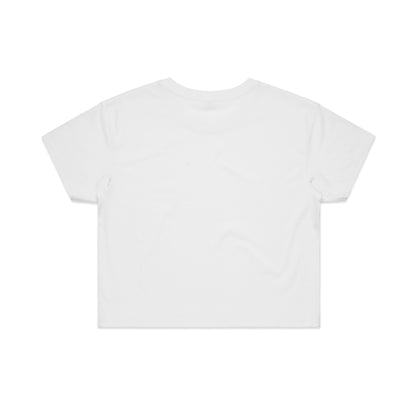 Brett Logo Women's Cropped Tee - White