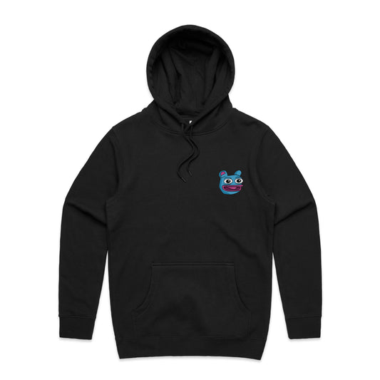 Brett Pocket Logo Hoodie - Black