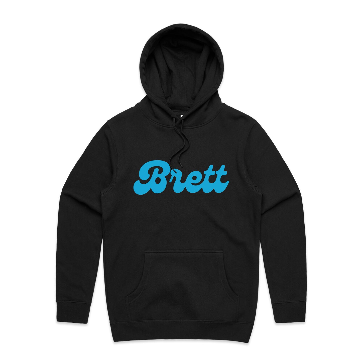 Brett Text Logo Hoodie - Black