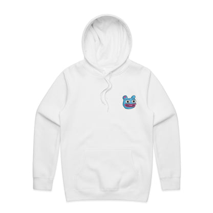 Brett Pocket Logo Hoodie - White