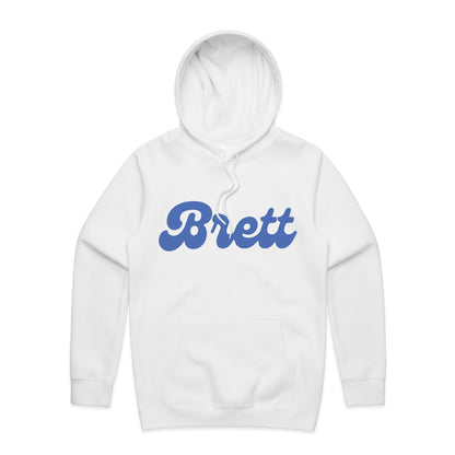 Brett Text Logo Hoodie - White