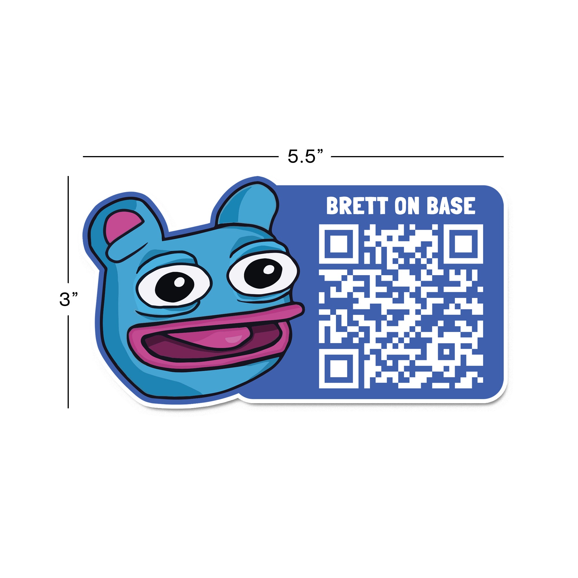 Brett QR Code Sticker - 5.5