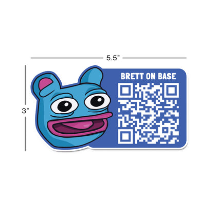 Brett QR Code Sticker - 5.5"x3"