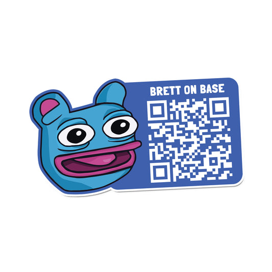 Brett QR Code Sticker - 5.5"x3"