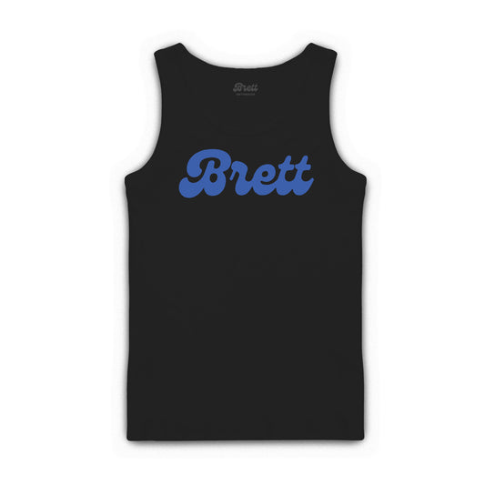 Brett Text Logo Tank Top - Black