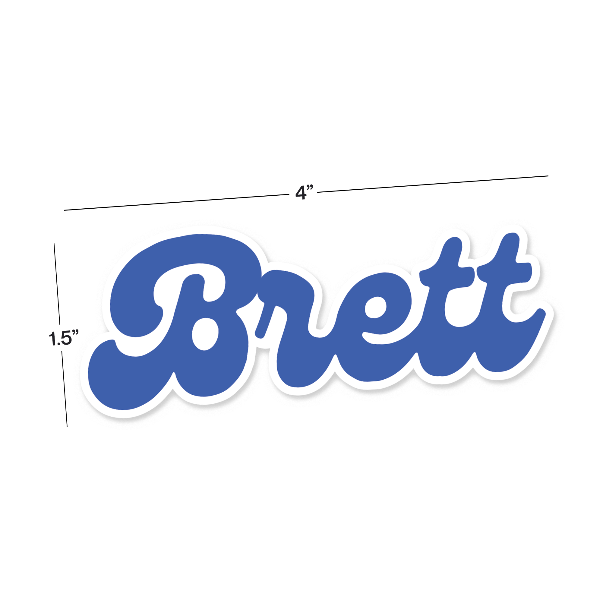 Brett Text Logo Sticker - 4