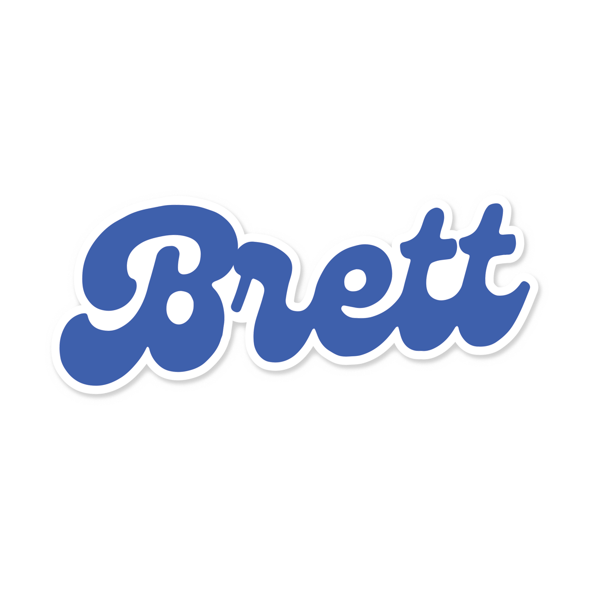 Brett Text Logo Sticker - 4