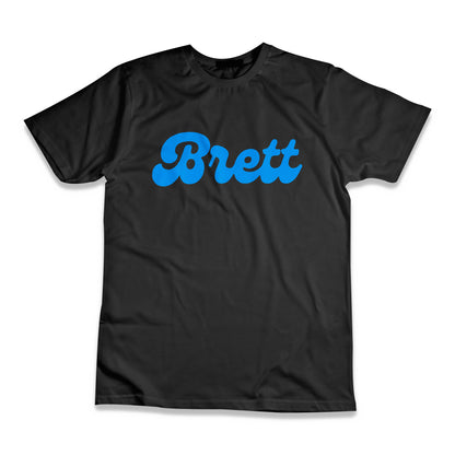 Brett Text Logo T-Shirt - Black