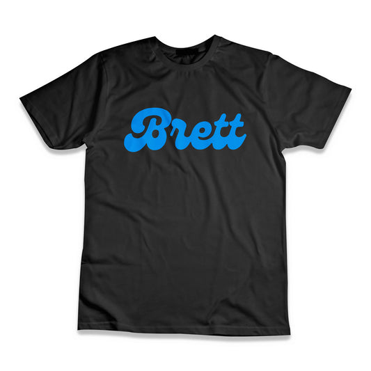 Brett Text Logo T-Shirt - Black